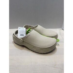 NEW Crocs Classic Crafted Clogs Canvas & Suede Stucco Mens 9 Womens 11 NWT